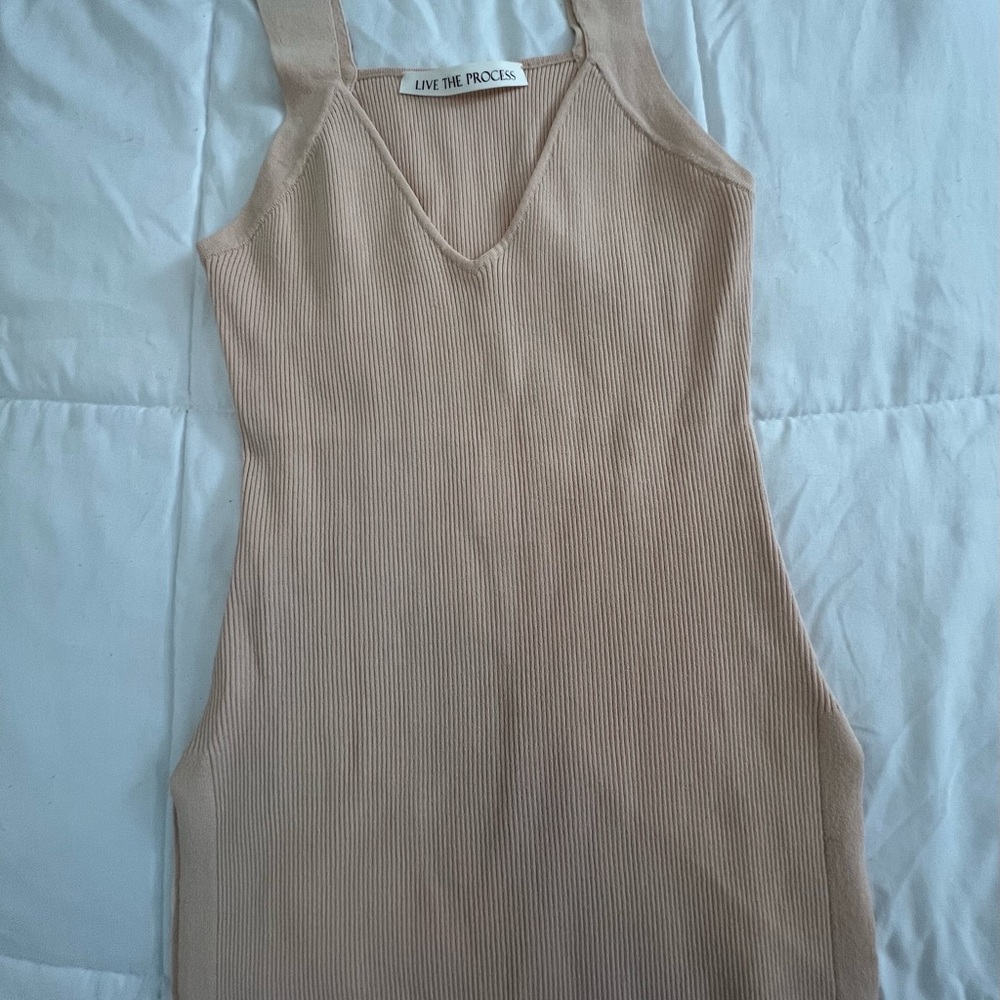 Live The Process Pink Ribbed Knit Tank - Picture 2 of 9